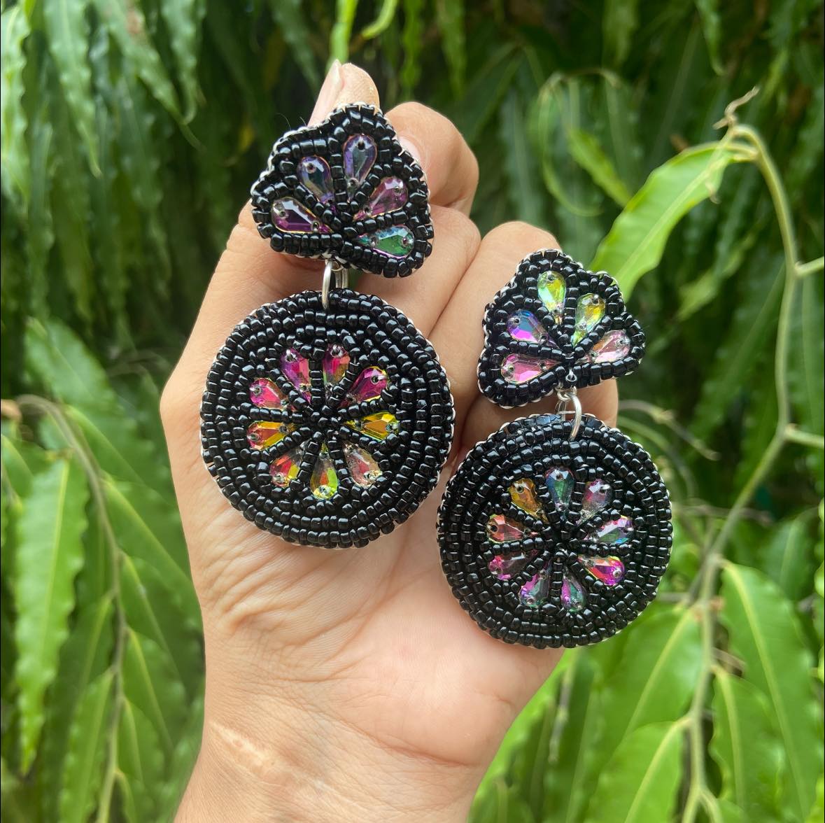 Black statement Earrings