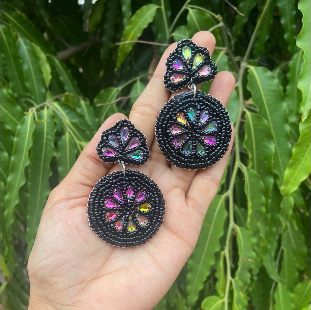 Black statement Earrings