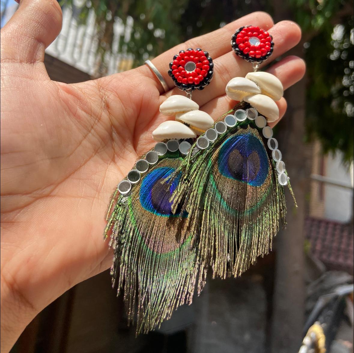 Morni Glow Shell Danglers