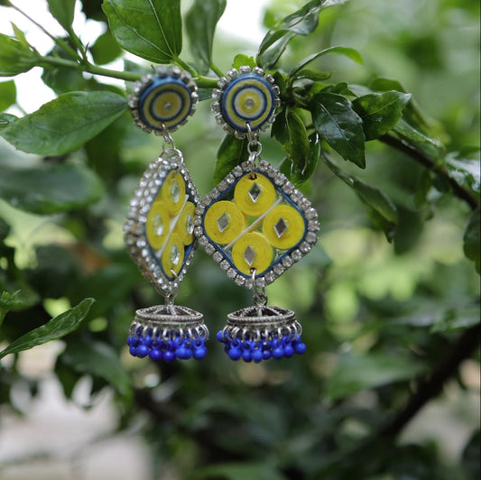 Quirky Quilling Jhumkas with Ghungroo Charm