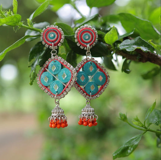 Quirky Quilling Jhumkas with Ghungroo Charm