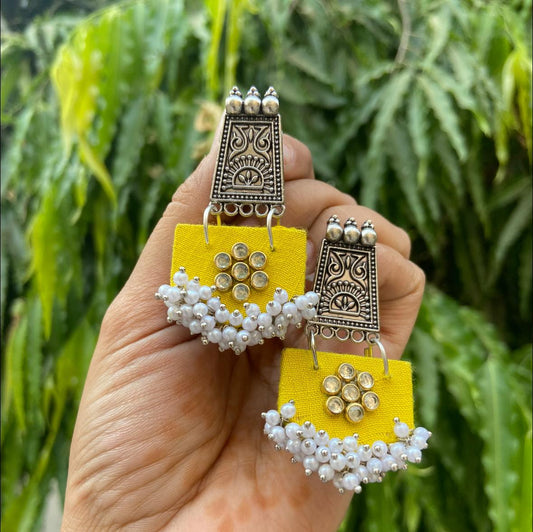 Fabric Drop Earrings