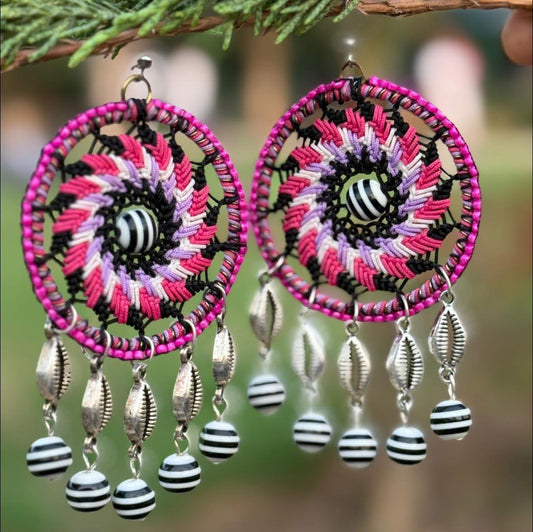 Dreamcatcher Macrame Earrings
