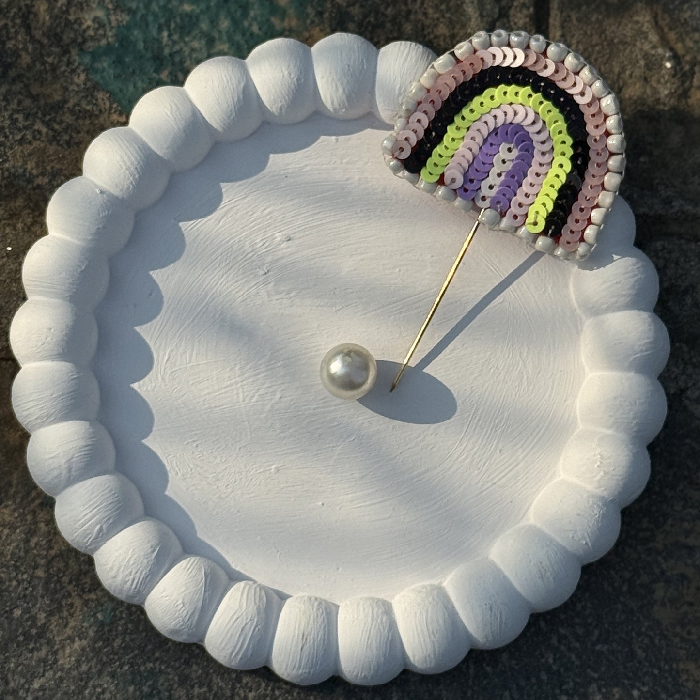 Pastel Parade Rainbow Brooch